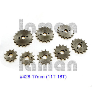 428 chain front sprocket gear hole Dia 17mm From 10tooth to 19tooth 125 140 150cc Dirt bike motorcycle scooter chain