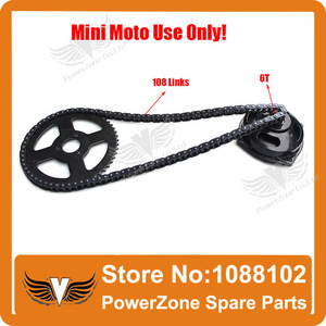 Mini Moto 47cc 49cc Drive System 108 links loops Chain with Gear Box And Rear Sprocket Fit Mini Moto Pocket Bike