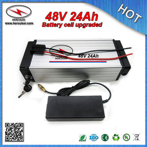 48V Electric Bike Battery 48V 24Ah Lithium ion battery with 18650 cell 30A BMS 54.6V 2A Charger
