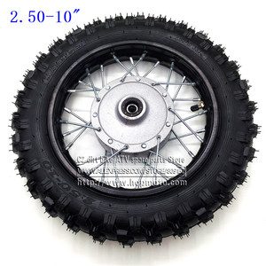 2.50-10&quot; Motorcycle Wheels Front 10 inch Steel Rims 28 holes with Drum Brake hub for SMALL dirt pit bike CRF 50 Black
